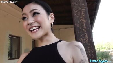 Japanese beauty fucks for cash