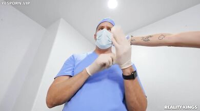 Nurse Gets Scrubbed And Fucked
