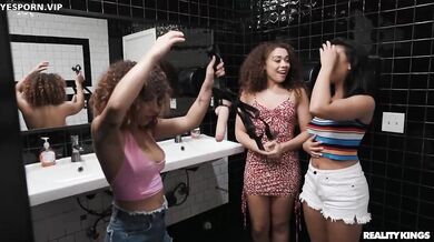 Sneaky Lesbians Flash Tits Then Fuck