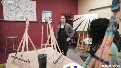 Getting College Ass In Art Class