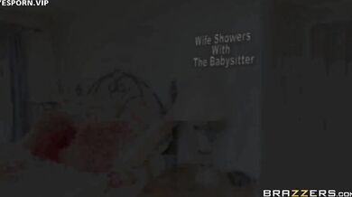 Wife Showers With The Babysitter Brazzers
