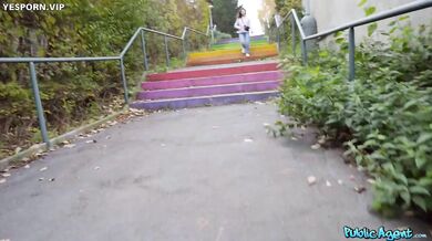 Big dick public blowjob and POV sex