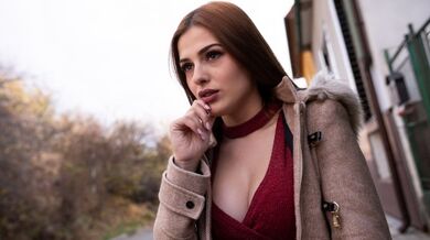 Public Agent – Mina Von D – Italian Redhead in Red Panties